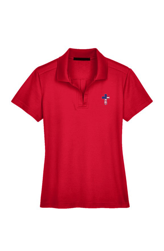 God N Country Cross Performance Ladies’ Plaited Polo